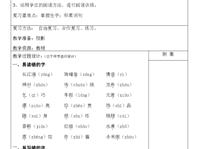 二年级下册语文第三单元复习